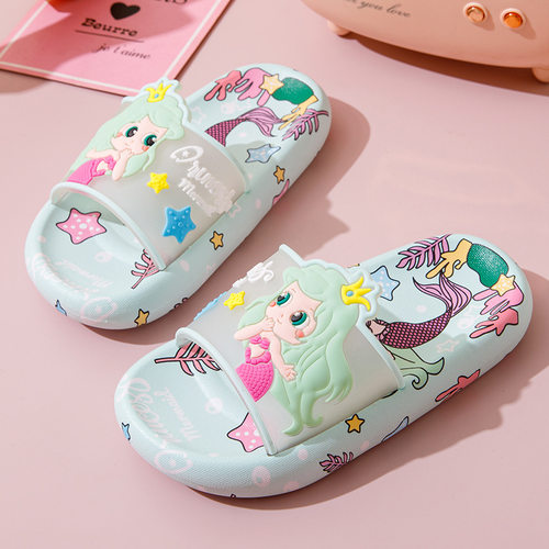 女童美人鱼拖鞋夏季新款软底防滑