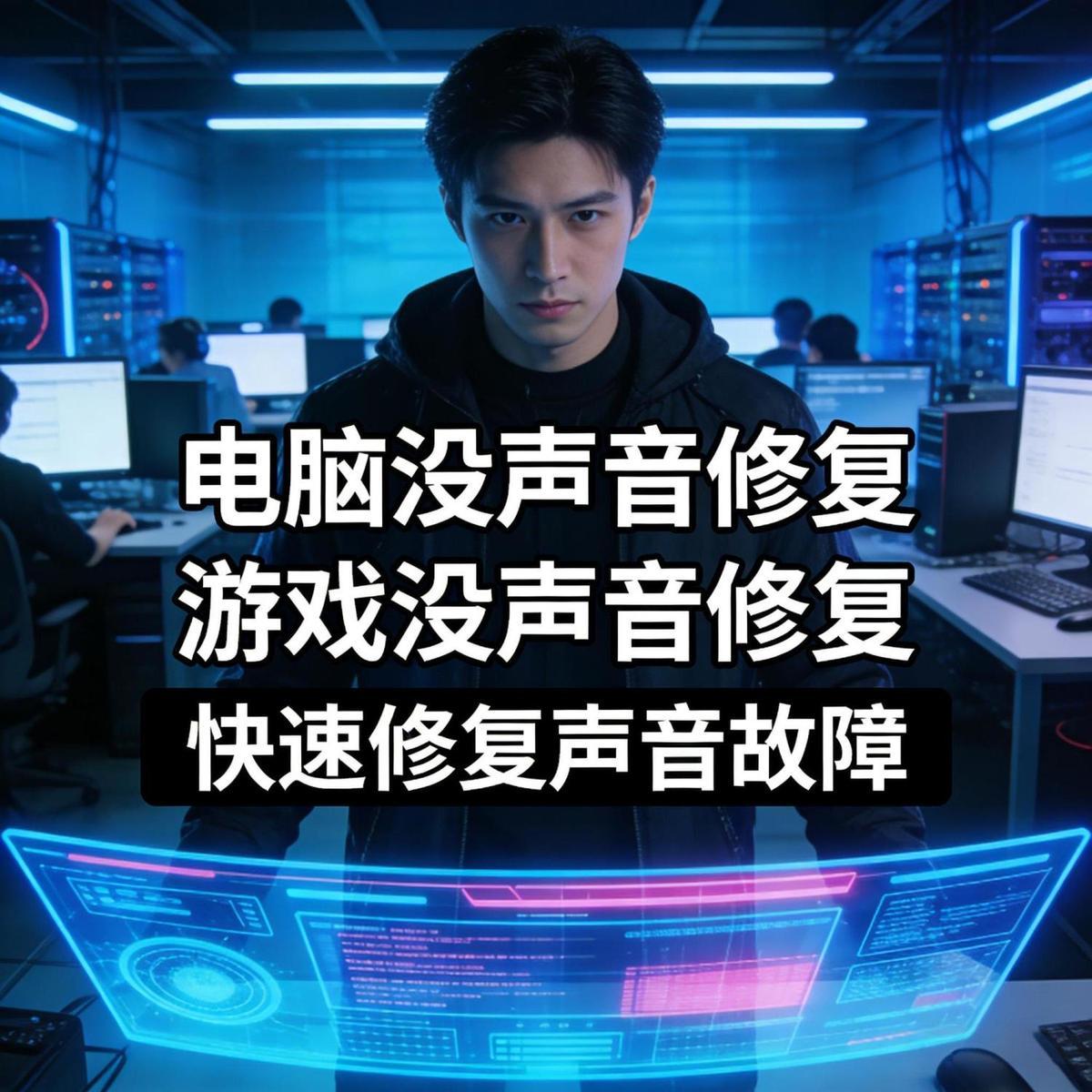 电脑没声音游戏没声音快速解决声音故障软件升级音响没声音静音