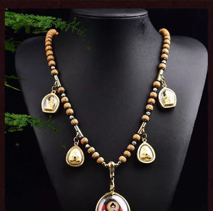 单挂三挂 五挂 泰国佛牌挂链 黑椰壳吊坠链子 6毫米 老陈菩提子