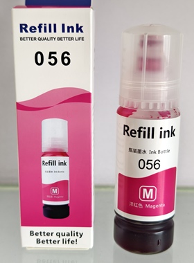 RefillInk墨水056 M号红色墨水L8058喷墨打印机多功能一体式墨水
