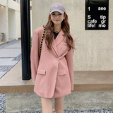 大货干枯玫瑰定染设计小众粉色小西装8050P135188，女装西装，浙宝265