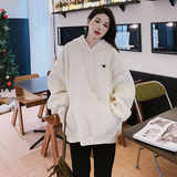 奶fu奶fu刺绣毛毛套头连帽卫衣8156P135控价208，女装卫衣/绒衫，浙宝265