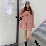 大货干枯玫瑰定染设计小众粉色小西装8050P135188，女装西装，浙宝265