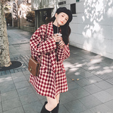 红色格子西装毛呢外套女小个子2023秋冬新款韩版宽松气质呢子大衣，女装毛呢外套，浙宝265