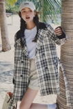 出货中格子风衣外套W10－P145-控价208，女装风衣，浙宝265
