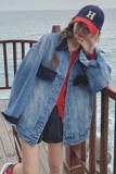 出货中撞色牛仔外套W09-P125控价188，女装短外套，浙宝265