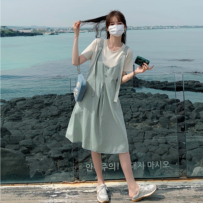大货已出假两件背带裙8289P115168,女装连衣裙,浙宝265