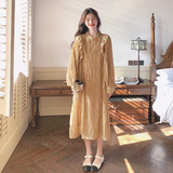 压轴工艺直筒木耳边连衣裙8533-P120-控188，女装连衣裙，浙宝265