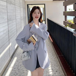 现货 灰紫色西装外套 7149P145K218，女装西装，浙宝265