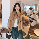 个性短款风衣皮衣外套7022P145控218，女装短外套，浙宝265