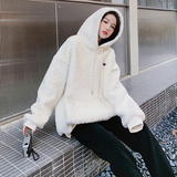 奶fu奶fu刺绣毛毛套头连帽卫衣8156P135控价208，女装卫衣/绒衫，浙宝265