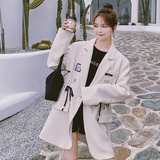 已出货2022春装新款贴标抽绳西装外套8744P125控价188，女装西装，浙宝265