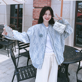 网红爆款蕾丝棒球服外套女2025春秋新款小个子宽松显瘦夹克上衣潮，女装短外套，浙宝265