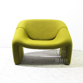 M字形休闲椅创意设计师造型椅玻璃钢异形单椅简约布艺沙发