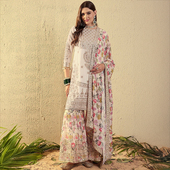 印度民族进口女装 乔其纱旁遮比3件套 异域传统女重工刺绣亮片套装