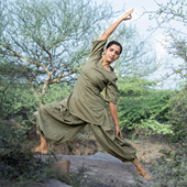 印度进口简约女有机棉瑜伽服套装 打坐冥想昆达里尼晨练宽松禅修服