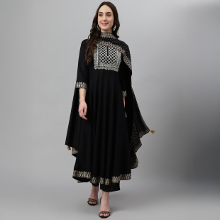 民族风黑色圆领三件套传统 棉绸气质薄款 印度尼泊尔女装 刺绣七分袖