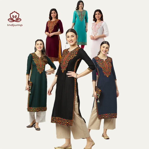 印度传统服装绵绸刺绣民族风长款