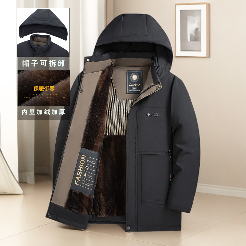 中年男士棉衣外套爸爸装棉袄上衣