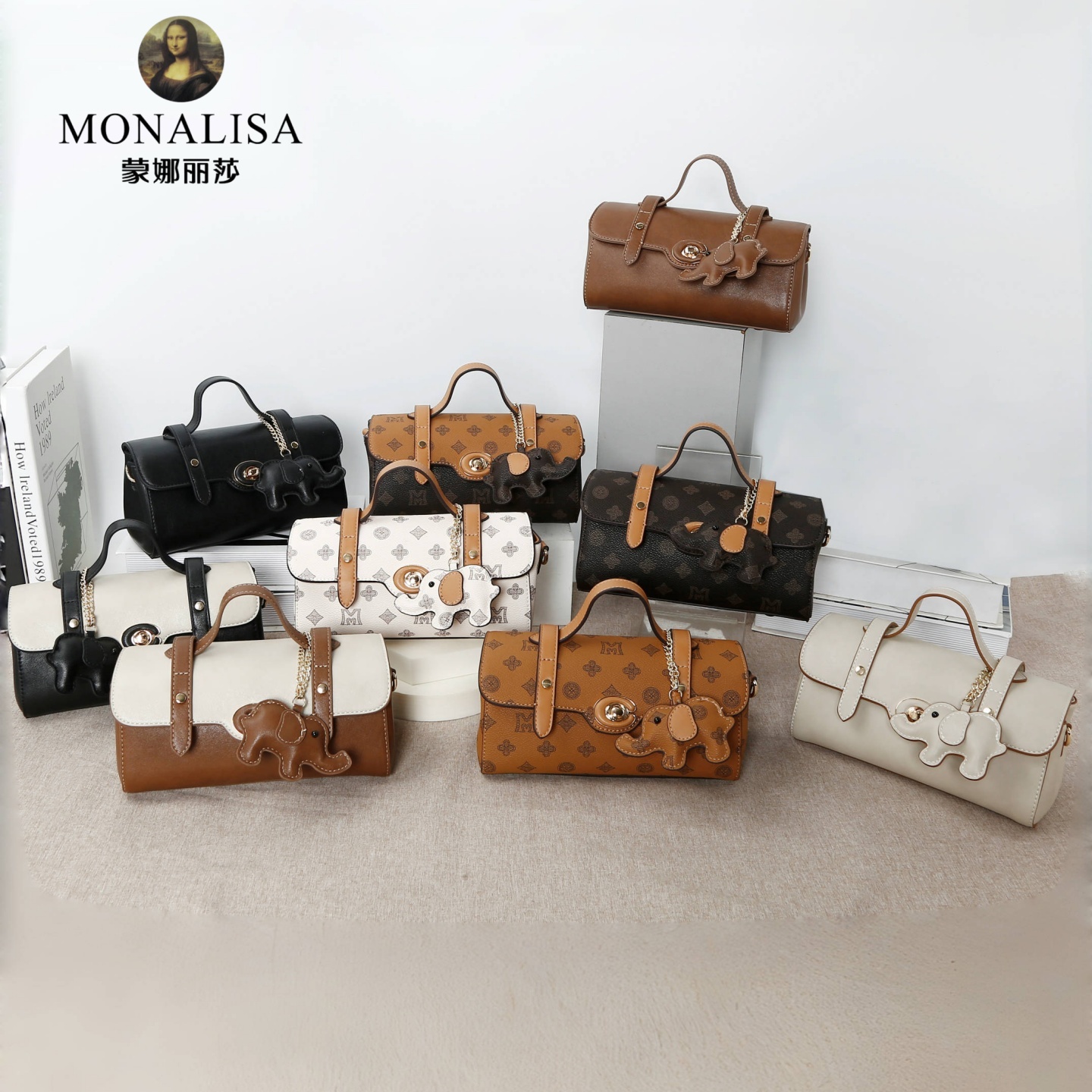 蒙娜丽莎女包2025秋季新款大牌时尚百搭简约单肩斜挎手提包剑桥包