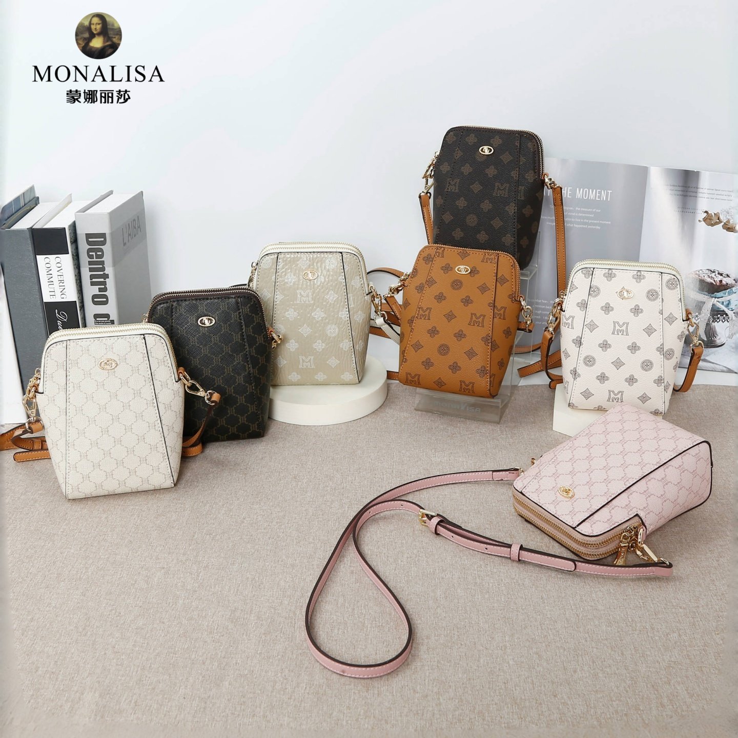 蒙娜丽莎女包2025夏季新款时尚百搭简约单肩斜挎手机包相机包小包