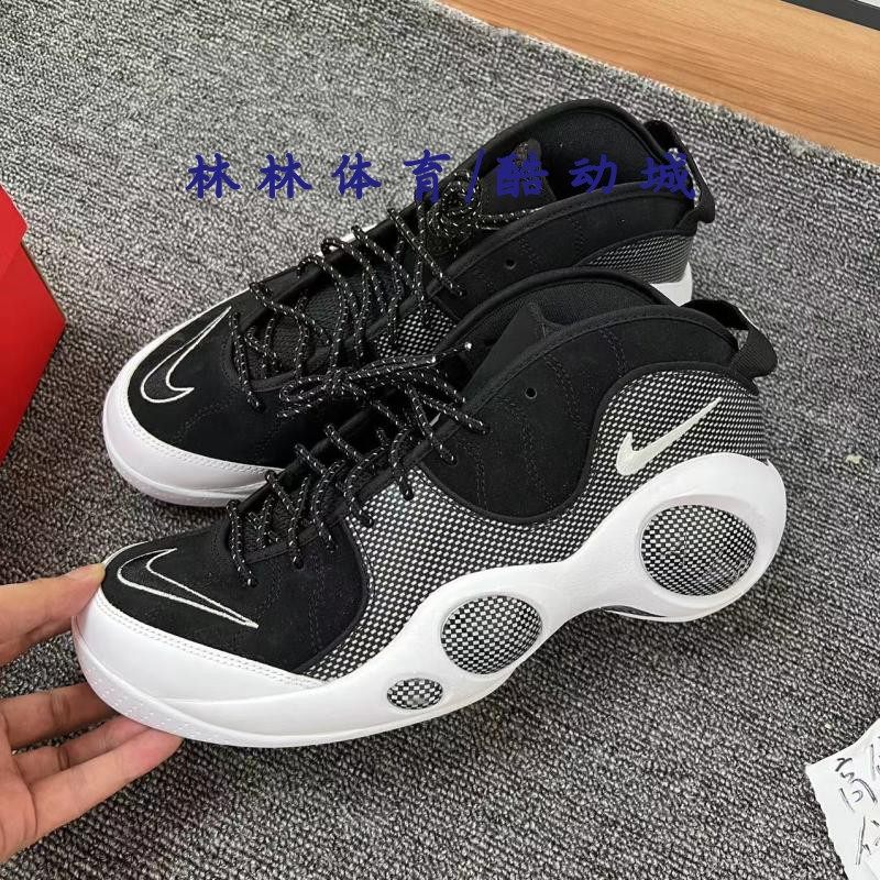 NIKE男子黑白大眼睛复古篮球鞋