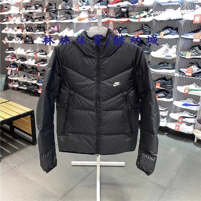 NIKE耐克羽绒服男正品秋冬  短款运动保暖连帽外套DV1132-HQ7791
