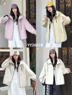 宽松显瘦百搭夹克休闲上衣 韩版 2602H设计感连帽短外套女春装 新款