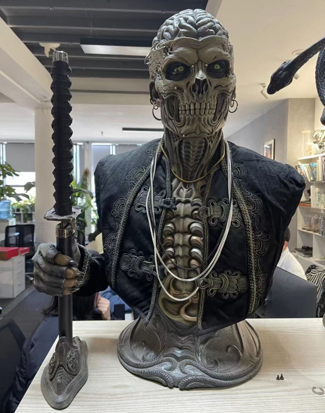 热火gk定制 骷髅男爵 胸像 1/1 13年老店 雕像模型手办
