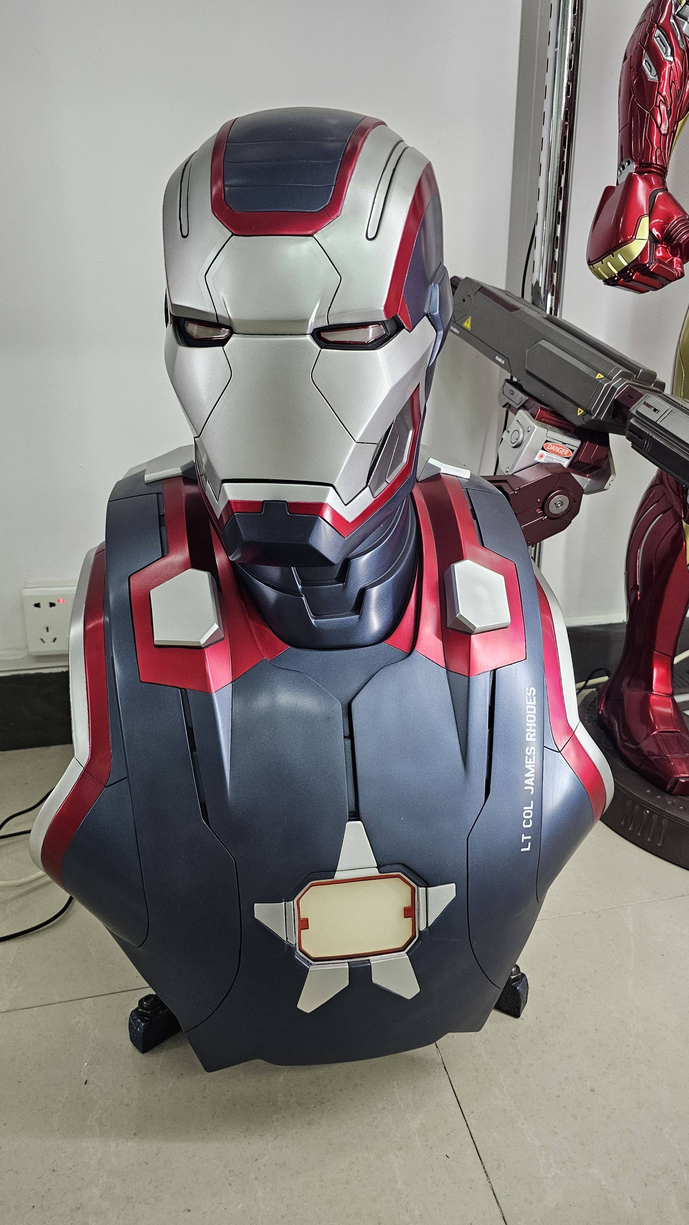 现货 正版sideshow400252 SS钢铁侠爱国者胸像1:1半身像雕像模型