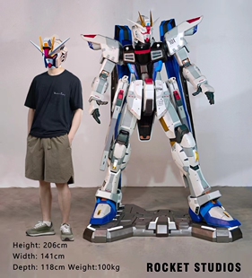 现货 10等身自由高达模型雕像 rocket火箭 高206cm 等身机动战士1