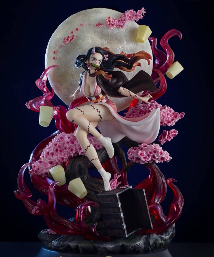 热火gk定制 现货 鬼灭之刃 灶门 爆血祢豆子 雕像模型手办