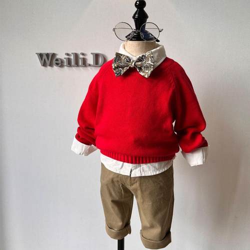 秋季新款男童毛衣套头线衫