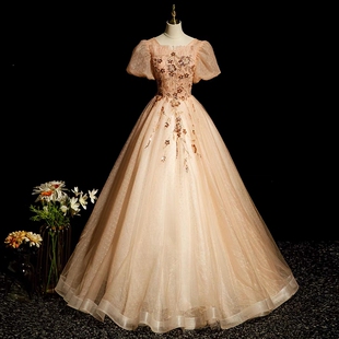 晚礼服高级感新款高端独唱舞台气质演出蓬蓬裙学生声乐艺考礼服女