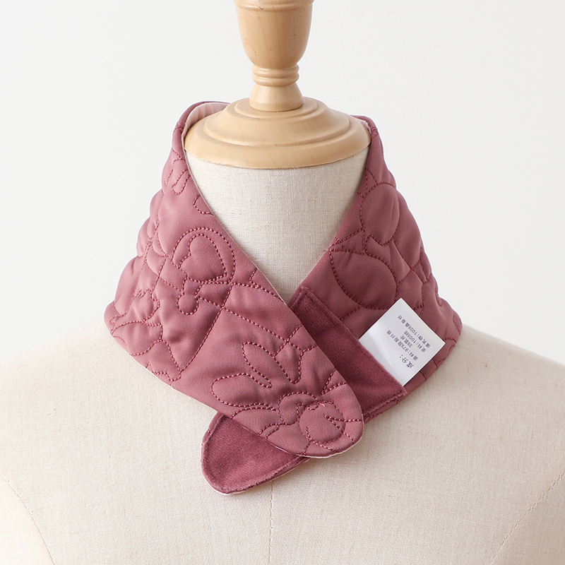 秋冬加厚真丝保暖护颈围脖女桑蚕丝印花脖套柔软舒适防寒围脖围巾