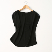 宽松显瘦薄款 外贸大码 拼接设计感雪纺衫 气质简约 上衣胖mm 女装