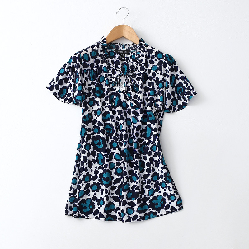 老客B入~外贸原单 V领垂感透气荷叶边短袖人造丝衬衫女粘纤上衣,女装/女士精品,衬衫,淘宝优惠券,粉丝福利购,淘宝优惠卷