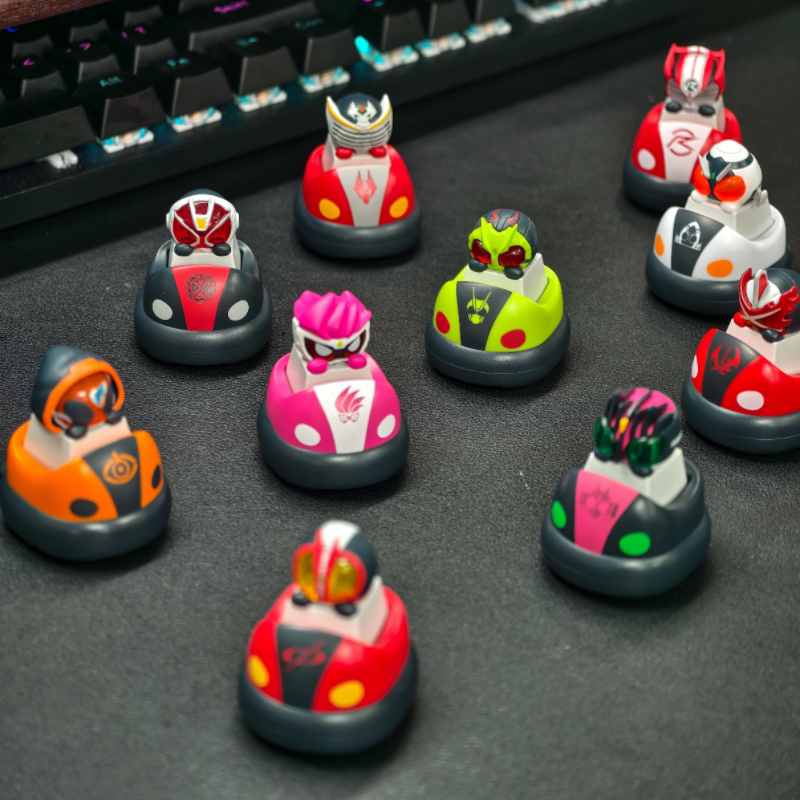 PlayLab假面骑士二代啪啪按键帽盲盒潮玩公仔桌面装饰玩具摆件图片