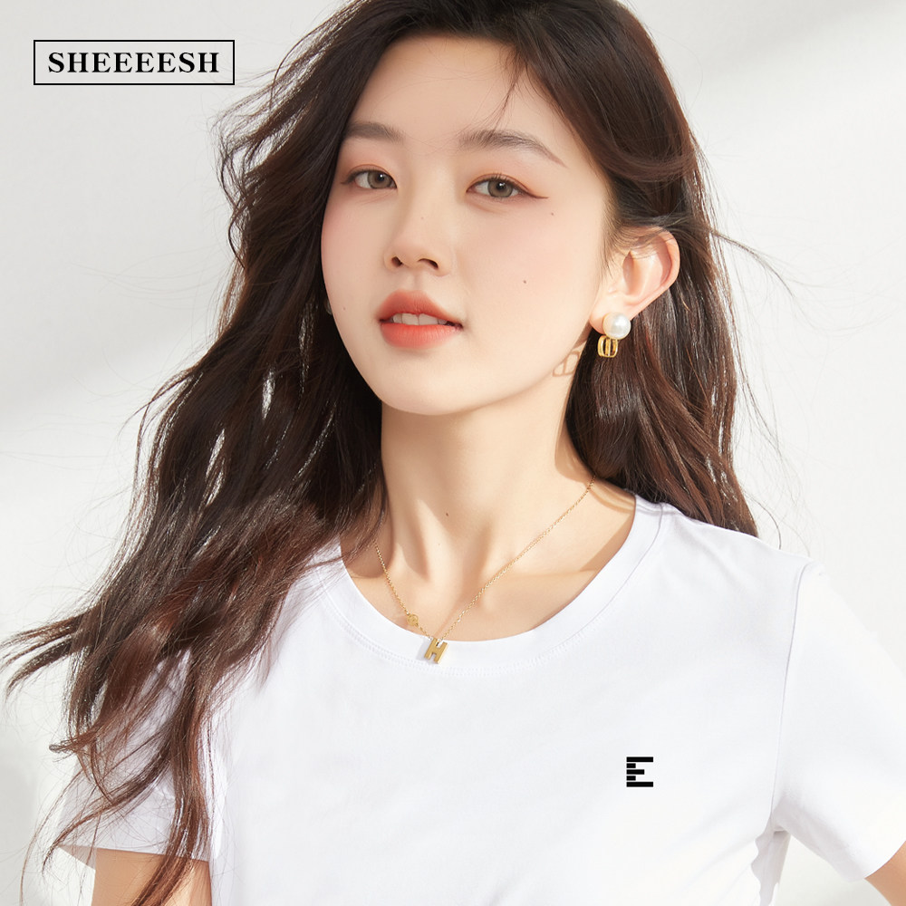 SHEEEESH夏季宽松短袖T恤女装