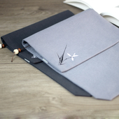 无香原创自制 手工手绘书套文艺手账书皮可调节 中国风棉麻布书衣