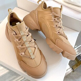D家老爹鞋女2025网红新款透气厚底内增高运动休闲鞋ins潮百搭