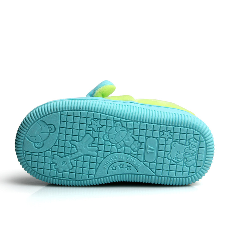 Pantoufles enfants en suède pour hiver - semelle plastique - Ref 1003964 Image 3