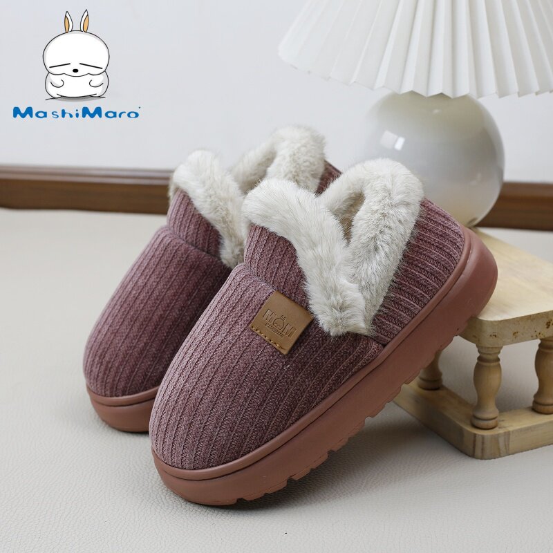流氓兔棉拖鞋女包跟2025新款冬季居家用防滑加厚保暖中老年棉鞋男