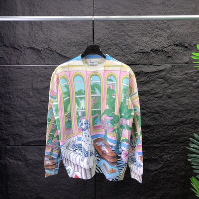 fromwrting 时尚欧货 casa长袖毛衣 环境之门3D字母提花图案男女