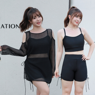 遮肉显瘦泳装 泡温泉三件套大码 爆款 游泳衣女保守分体运动2026新款