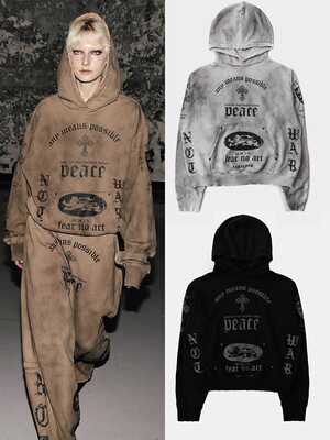 badalee同款 badblood美式扎染套头休闲卫衣男女同款做旧连帽外套