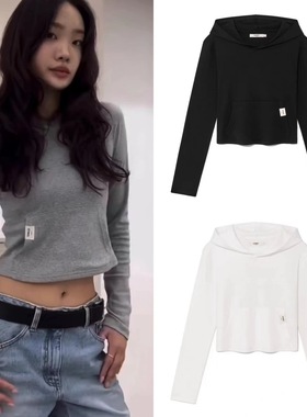 In Gemini Code美式复古短款连帽上衣卫衣显瘦辣妹风韩系ins小众