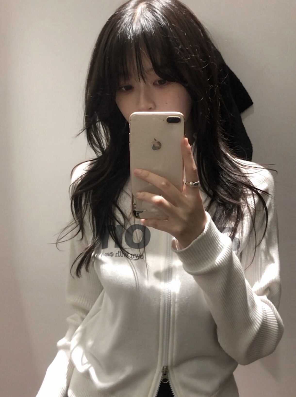 现货 韩系字母印花插肩袖拼接撞色拉链开衫长袖翻领可立领外套薄