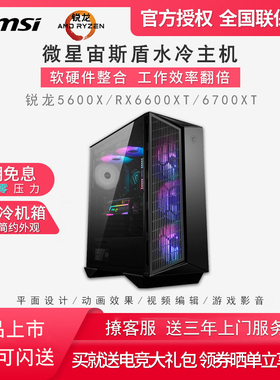 MSI/微星宙斯盾Aegis Z5锐龙AMD5600X游戏水冷主机家用台式电脑