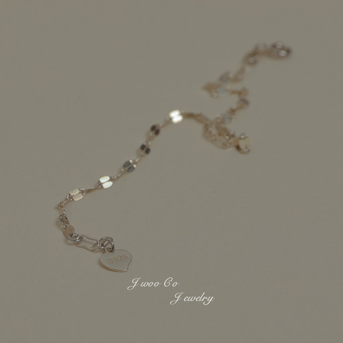 jwoo/s925纯银手工波光粼粼手链